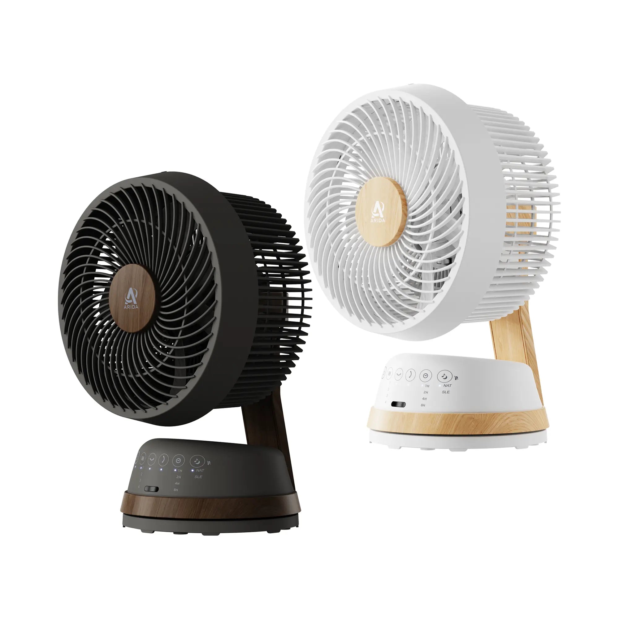 Arida Breeze powerful and quiet table fan (white/dark)
